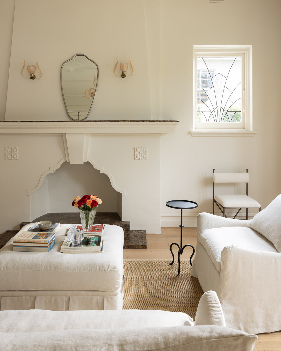 Nora Ottoman Large Creme