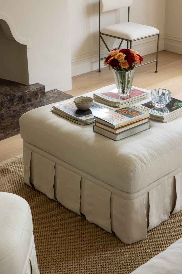 Nora Ottoman Large Creme