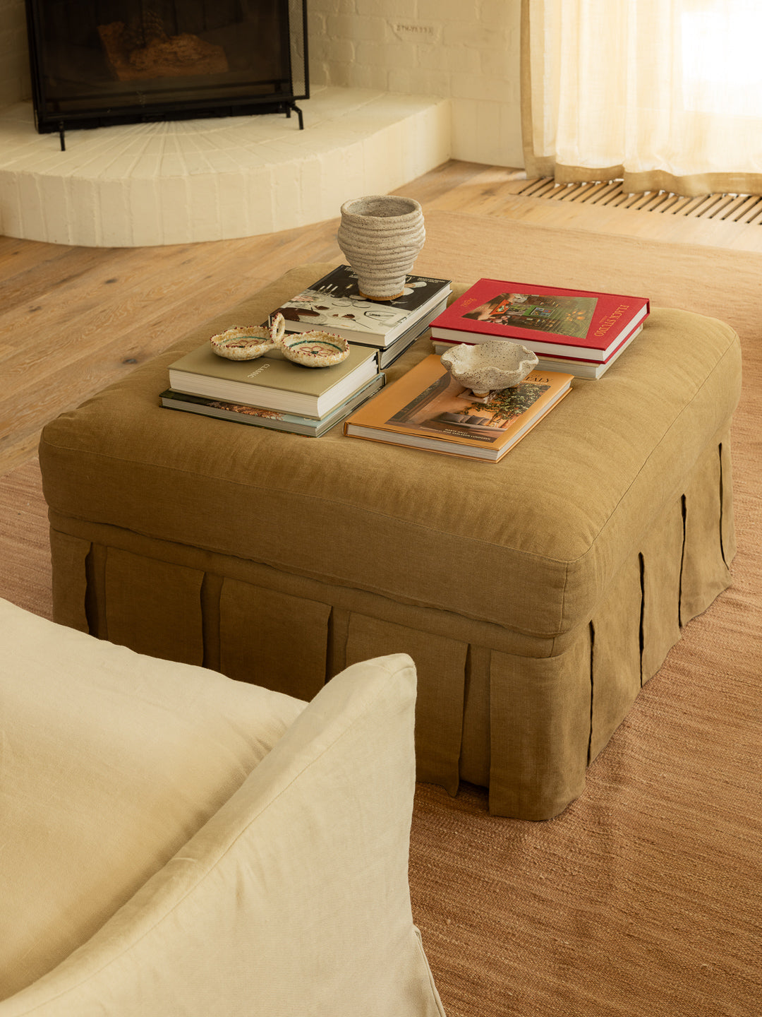 Nora Ottoman Large Caramel