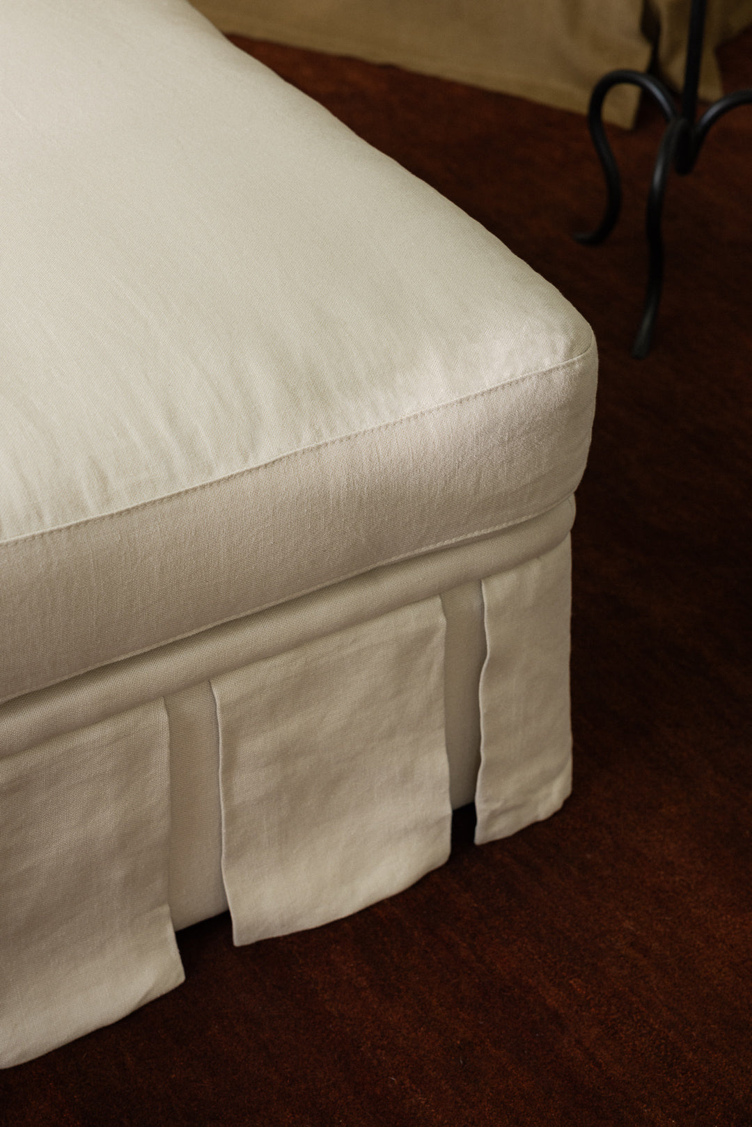 Nora Ottoman Large Creme