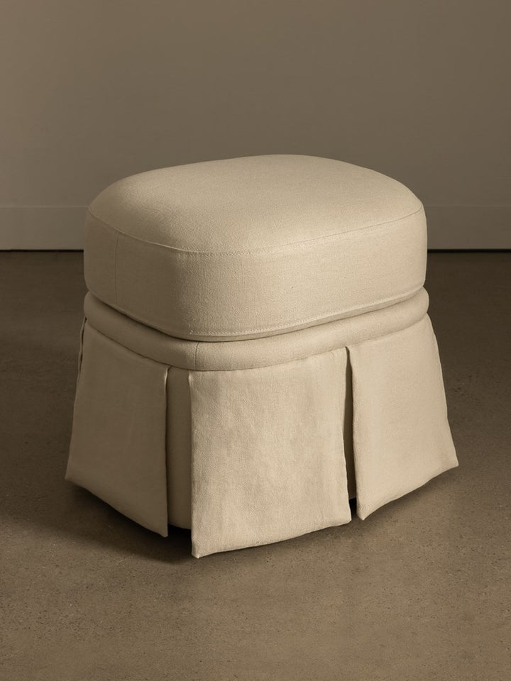 Nora Ottoman Small Creme