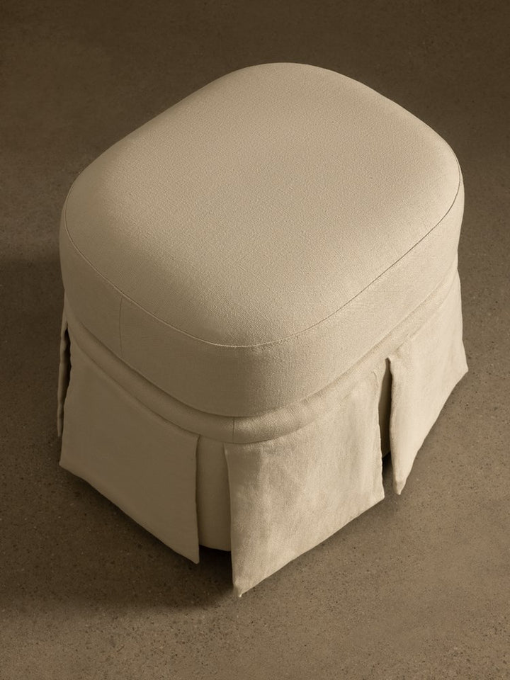 Nora Ottoman Small Creme