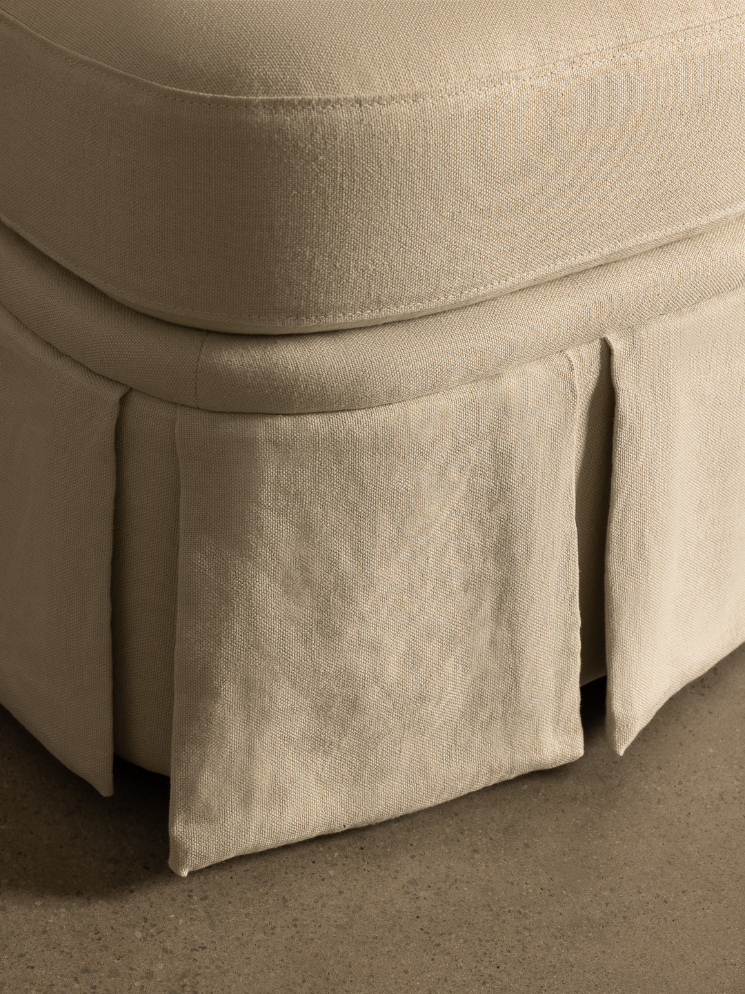 Nora Ottoman Small Creme